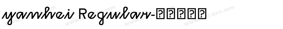 yanhei Regular字体转换